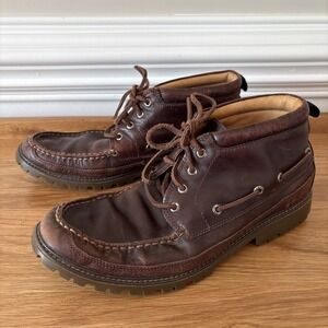 Sperry  Authentic Original  Gold Cup Lug Chukka Boots Brown Shoes Men's 12